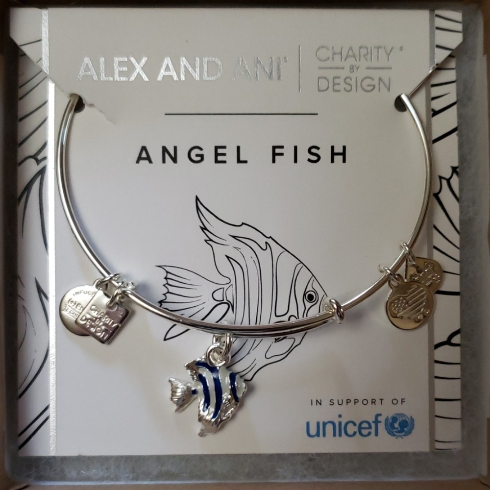 NWT Alex & Ani CharitybyDesign Angel Fish Bangle